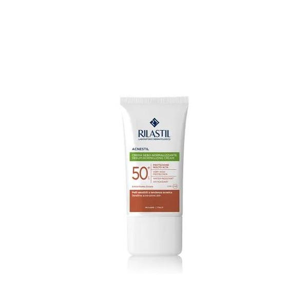 Rilastil Sun System Acnestil Crema Solare SPF 50+ Pelle Acneica 40 ml