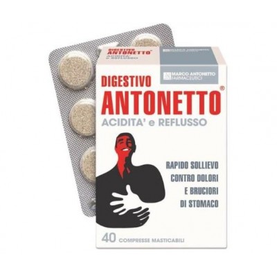 Digestivo Antonietto per Acidità e Reflusso 40 Compresse Masticabili