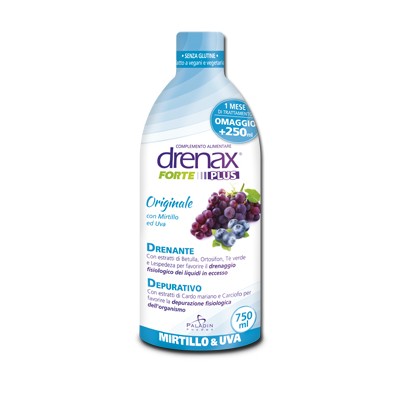 PALADIN PHARMA SpA DRENAX FORTE PLUS ORIGINALE CON MIRTILLO E UVA 750 ML