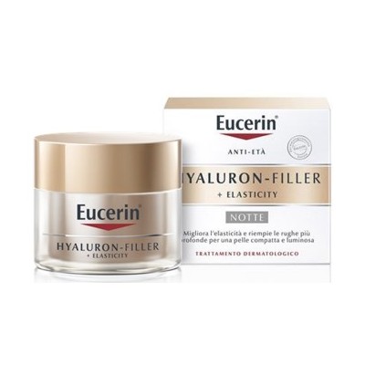 Eucerin Hyaluron Filler e Elasticity Crema Notte Vaso 50ml