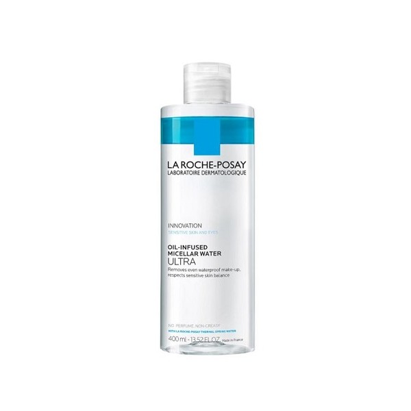 La Roche-Posay Oil Infused Micellar Water Struccante waterproof bifasico per pelle e occhi sensibili 400 mL