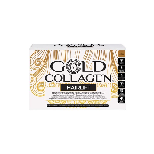 Gold Collagen Hairlift  Nutri Capelli, Pelle e Unghie 10 Flaconi da 50ml