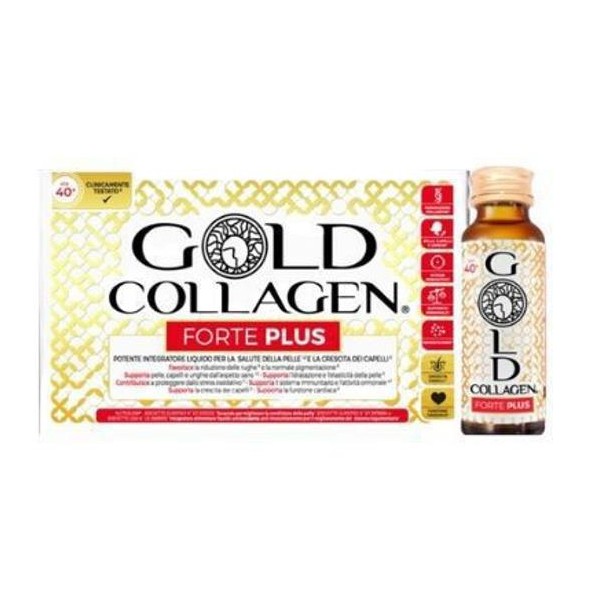 Gold Collagen Forte Plus Integratore Capelli e Pelle 10 Flaconi