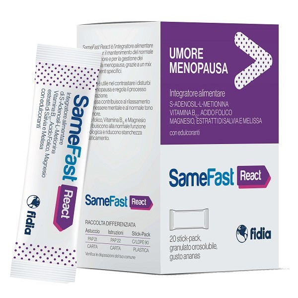 SameFast React Umore Menopausa 20 Stick Pack