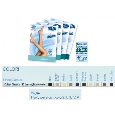Sauber Linea Classica Collant 140 Den Maglia Microrete Colore Neutro Beige Taglia 3